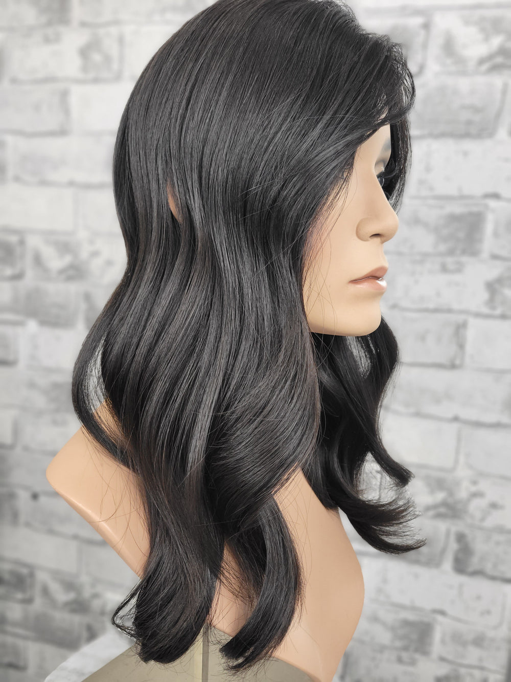 20" Silk Top Topper - Natural Black (8x8) - FLOX HAIR