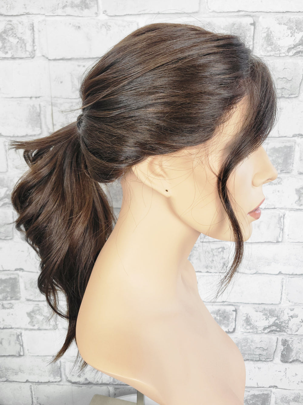 22" Lace Pony Wig - Chocolate (L) - FLOX HAIR