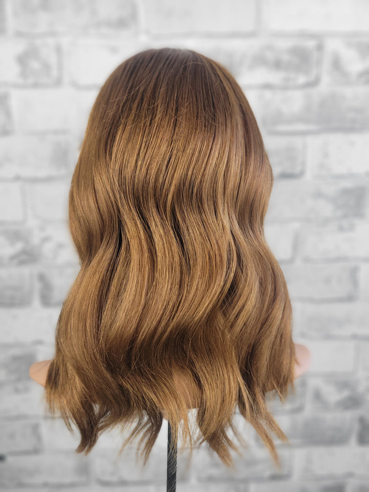 15" Closed Lace Topper -  Copper Melt (8x8)