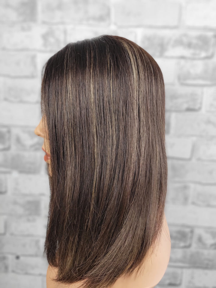 16" Closed Lace Topper - Bright Onyx (8x8)