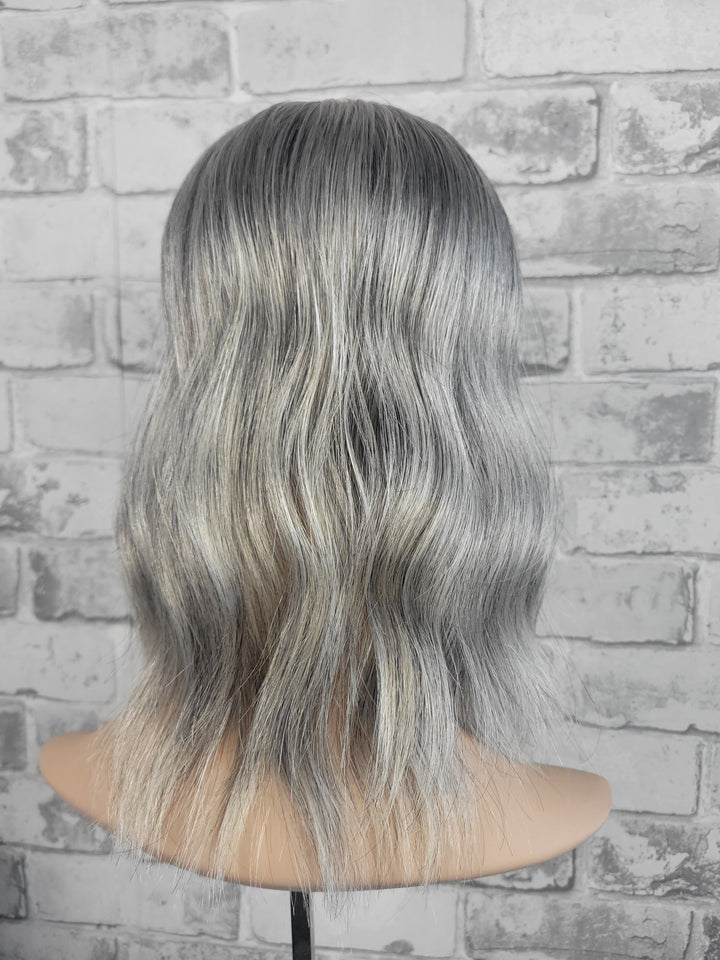 14" Closed Lace Topper - Salt 'n' Pepper (6x6)