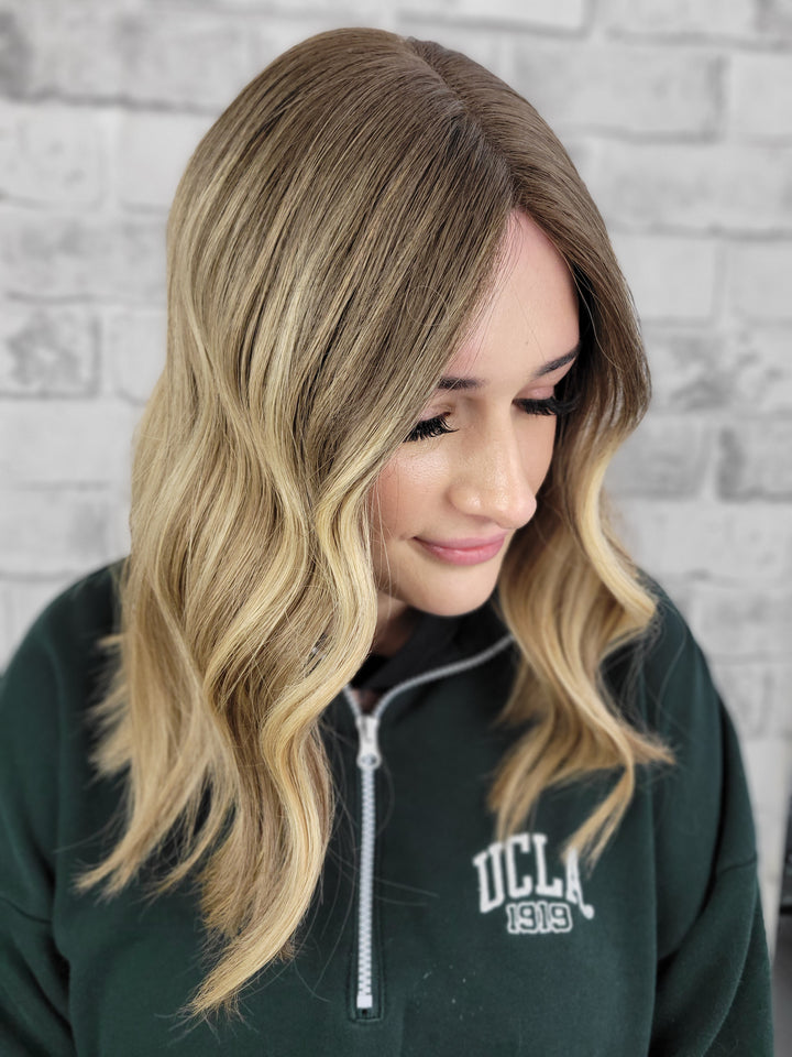 16" Closed Lace Topper - Stone Wheat (8x8)