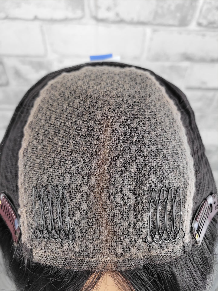 18" Closed Lace Topper - Natural Black (8x8)