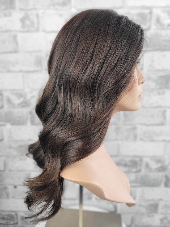 18" Lux Lace Wig - Darkest Brown (M)