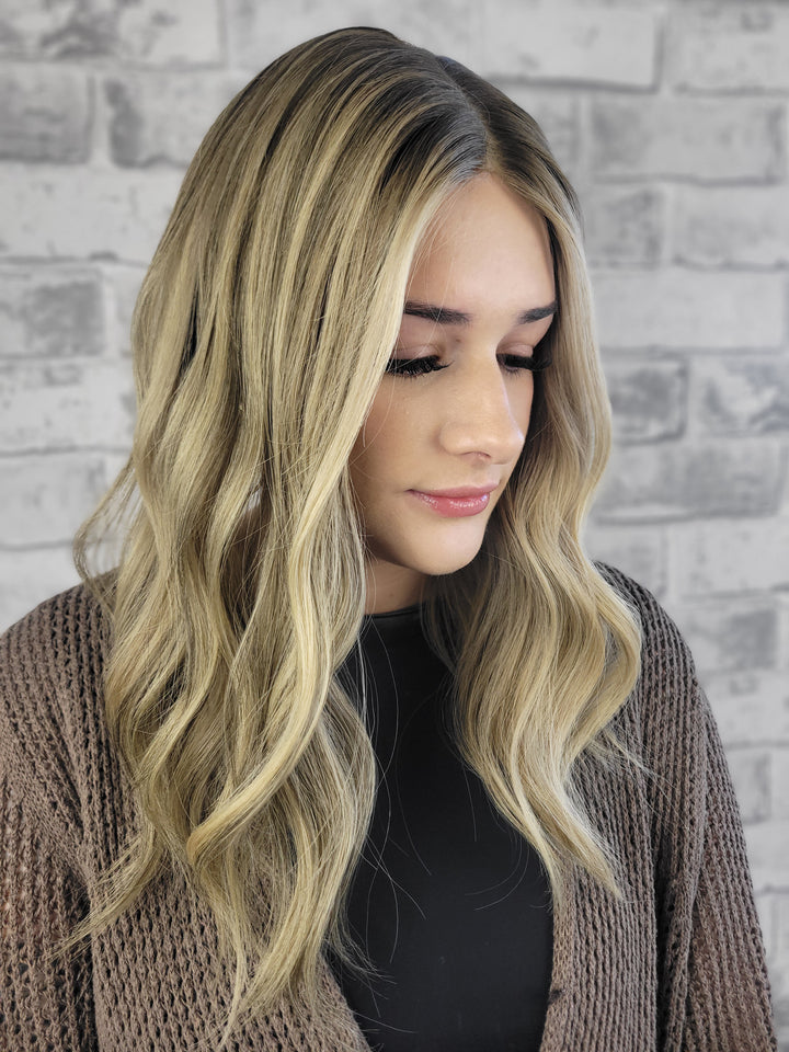 18" Closed Lace Topper - Suede Blonde (8x8)