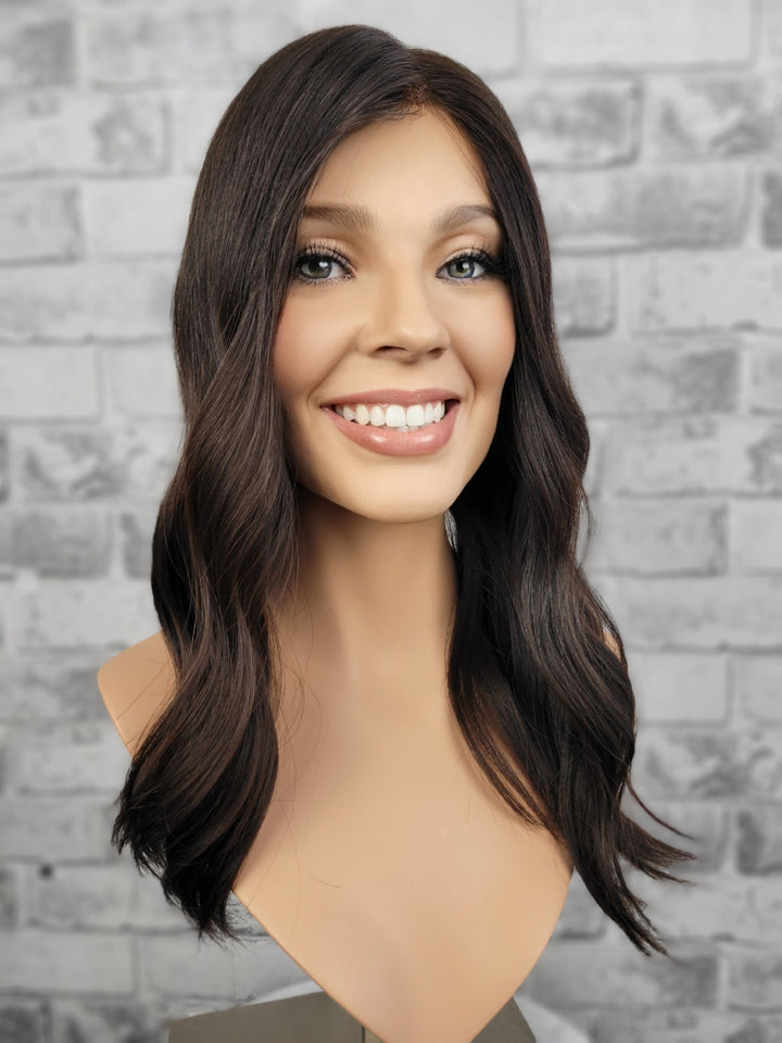 18" Closed Lace Topper - Darkest Brown (8x8)