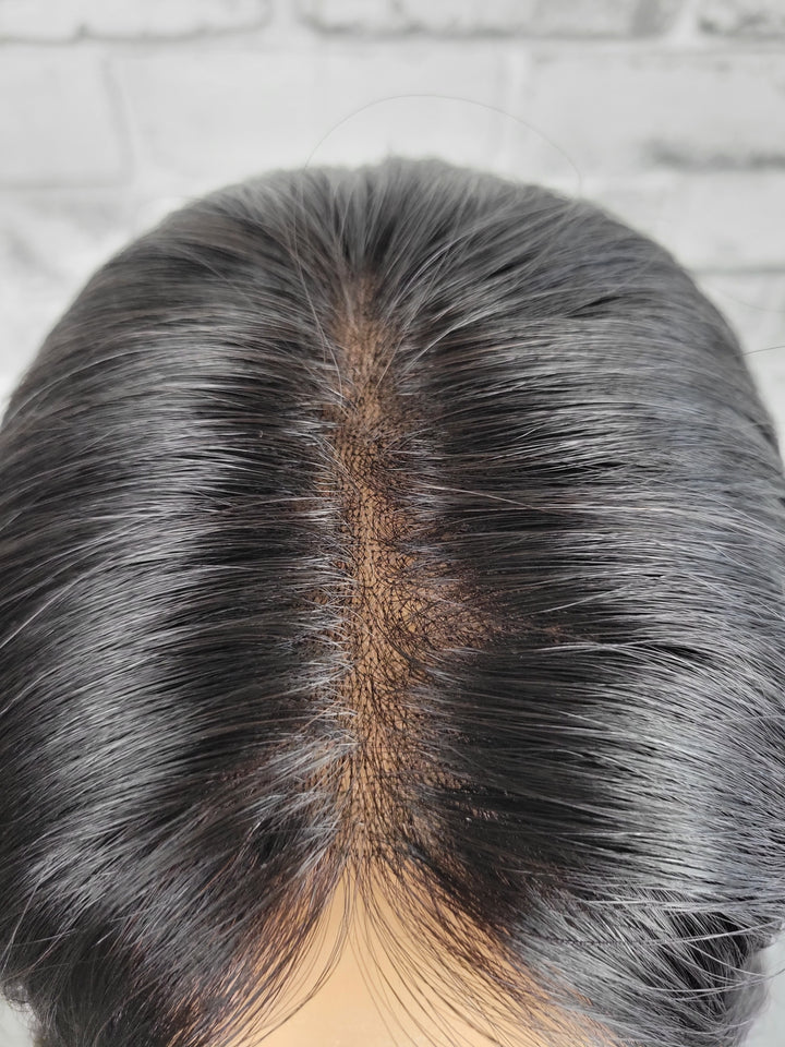 16" Closed Lace Topper - Natural Black (8x8)