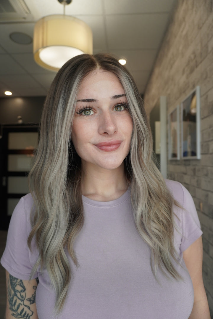 18" Lux Lace Wig - Shadowed Sterling Blonde (M)