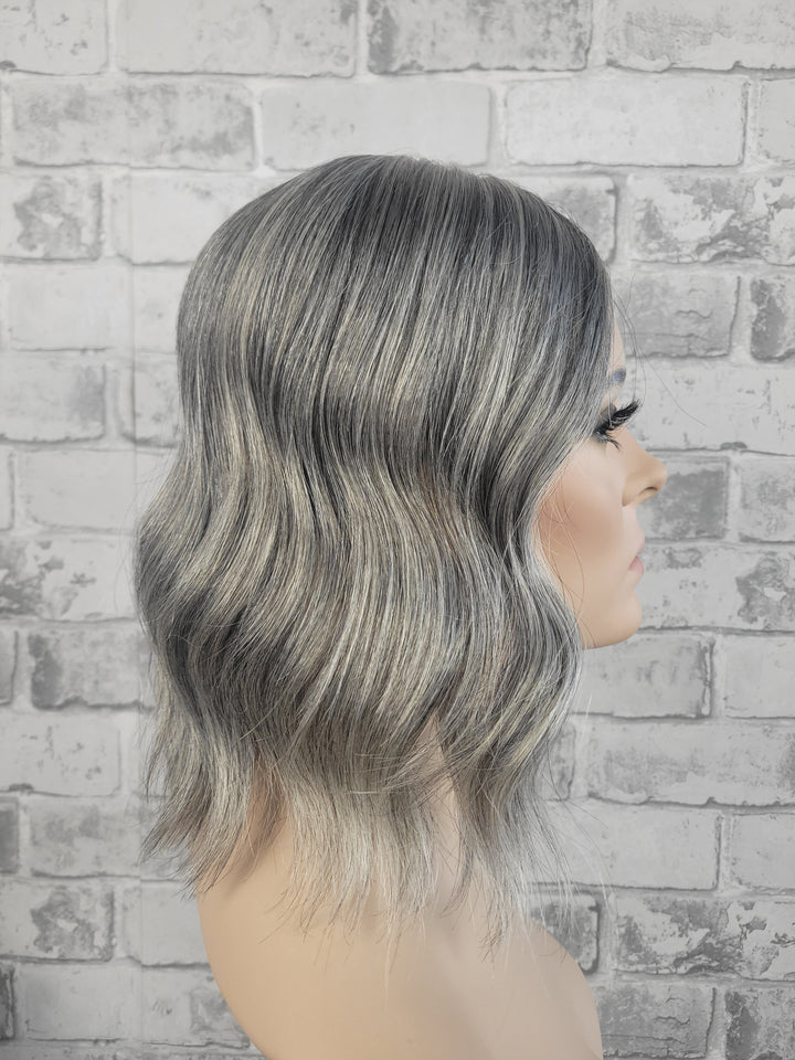 12" Closed Lace Topper - Salt 'n' Pepper Shadow (6x6)