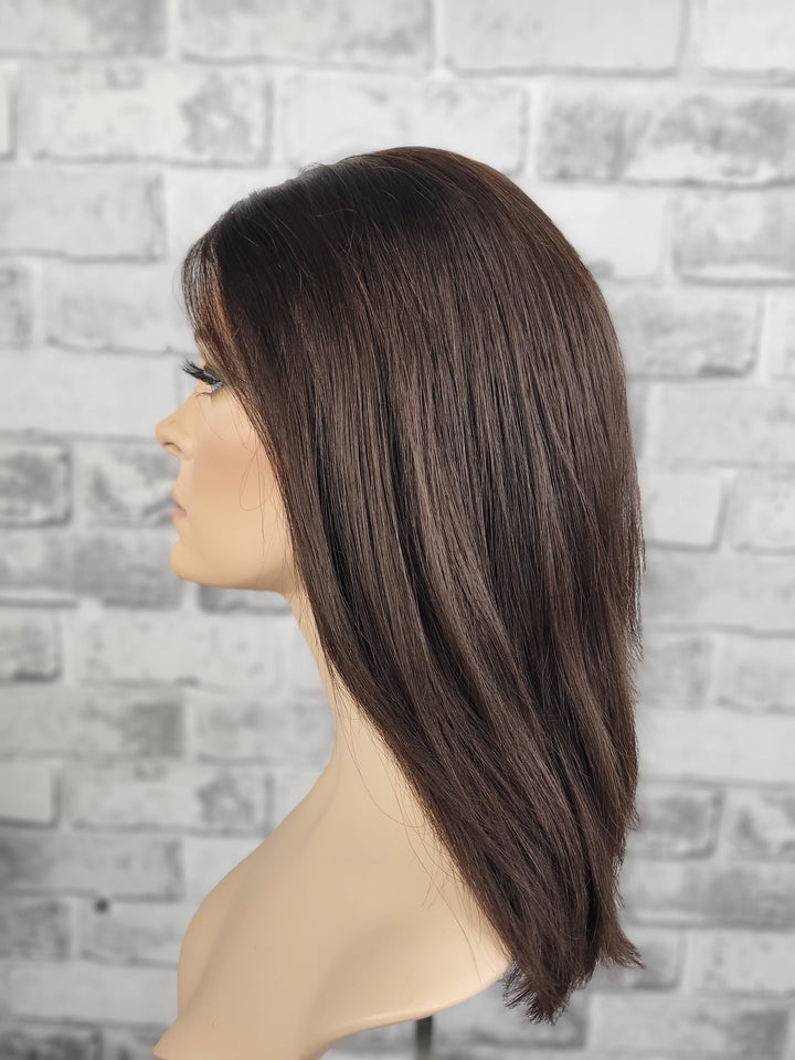 16" Lux Lace Wig - Darkest Brown (M)