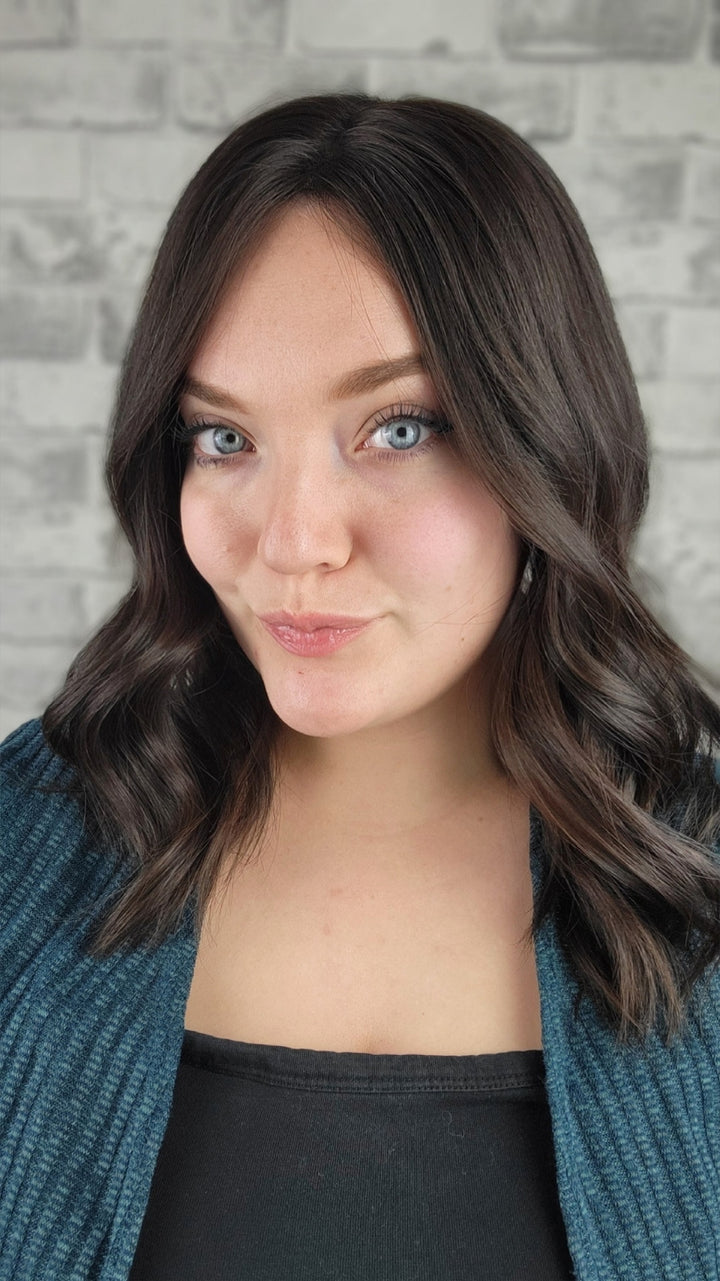 16" Closed Lace Topper - Darkest Brown (8x8)