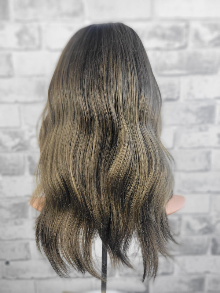 16" Closed Lace Topper - Mocha Mousse  (8x8)