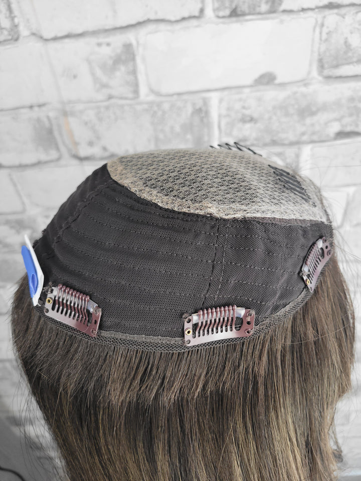 18" Closed Lace Topper - Iced Truffle  (8x8)