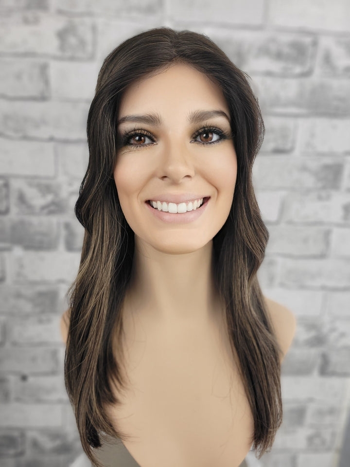 18" Closed Lace Topper - Iced Truffle  (8x8)