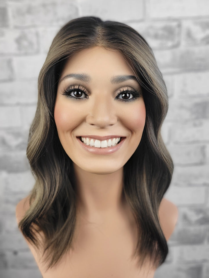 16" Closed Lace Topper - Mocha Mousse  (8x8)