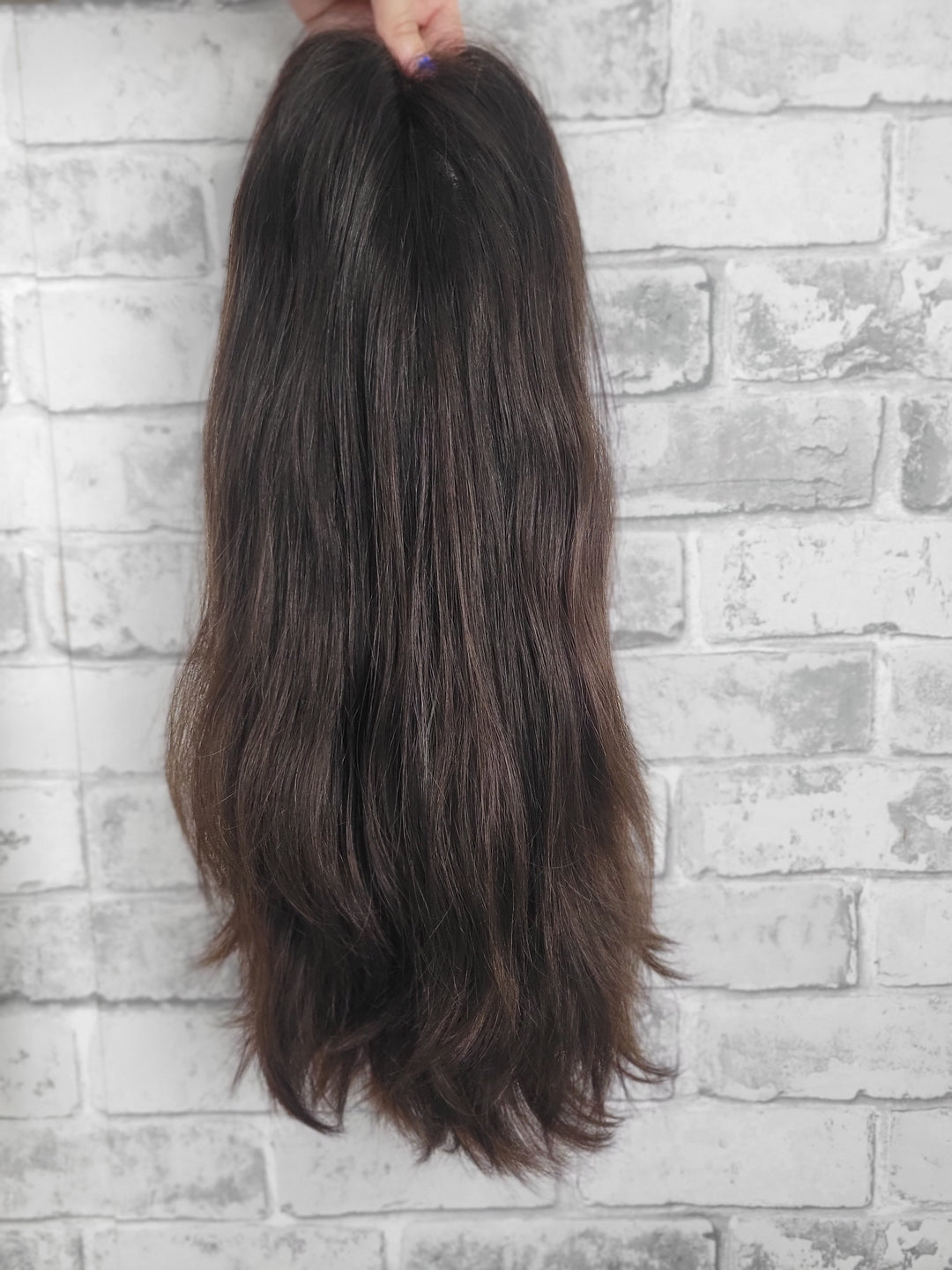 18" Lux Lace Wig Virgin Slavic - Darkest Brown (M)