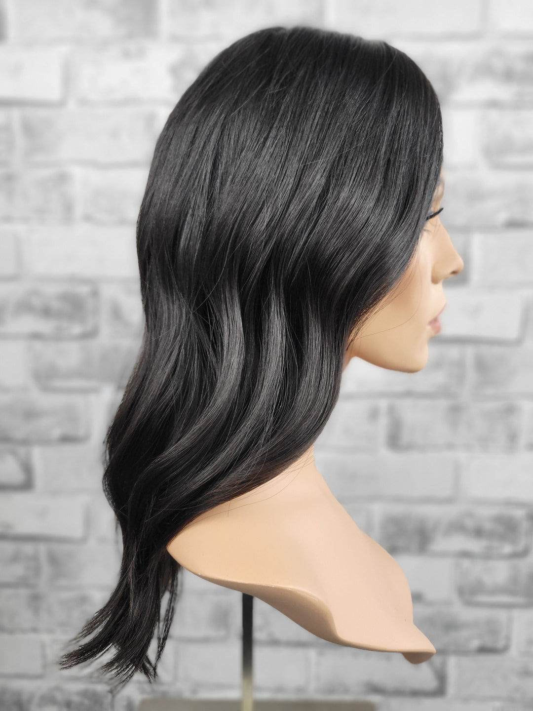 18" Closed Lace Topper - Natural Black (8x8)