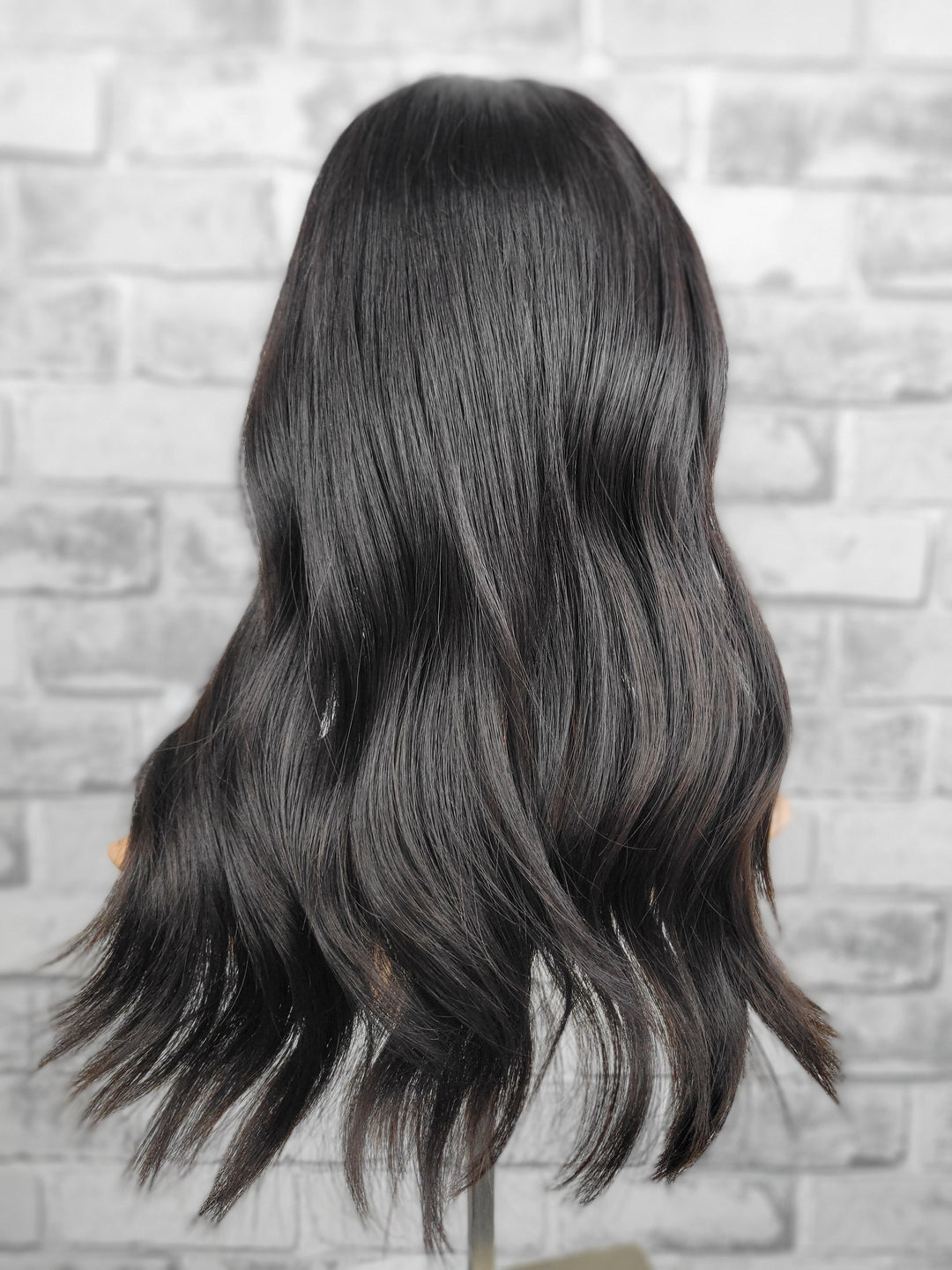 18" Closed Lace Topper - Natural Black (8x8)