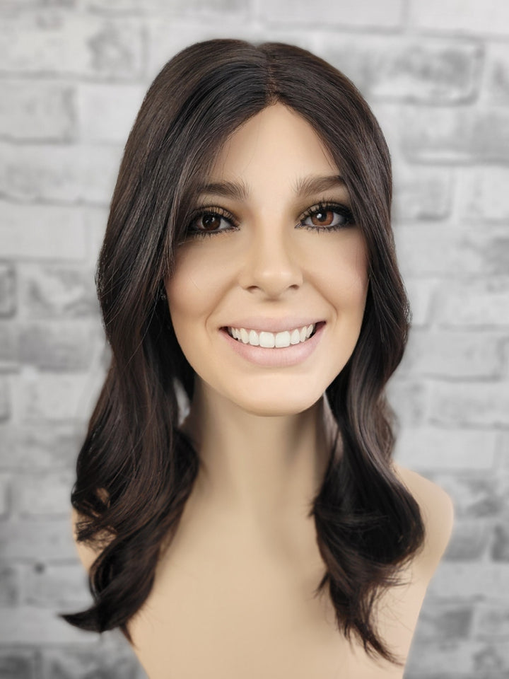 16" Closed Lace Topper - Darkest Brown (8x8)