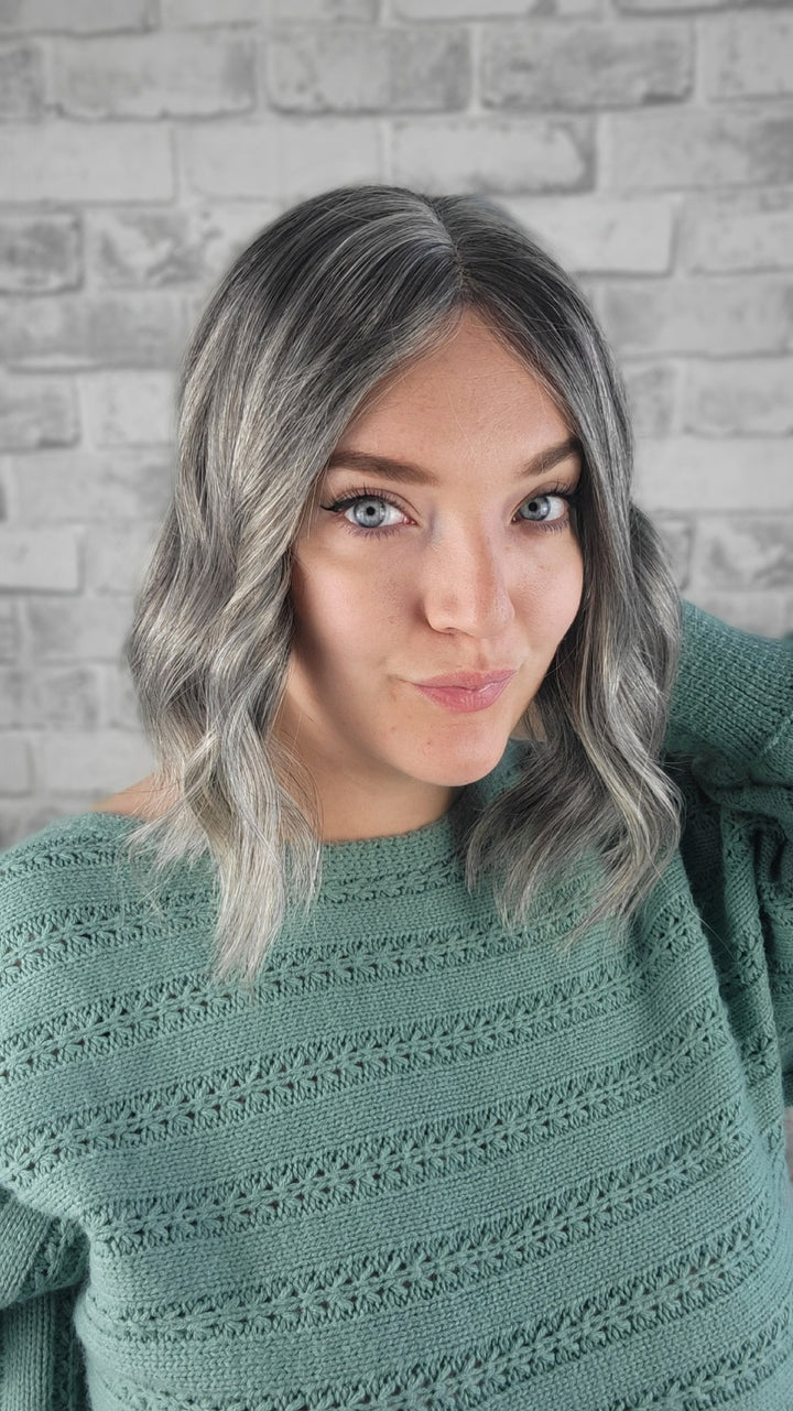 12" Closed Lace Topper - Salt 'n' Pepper Shadow (6x6)