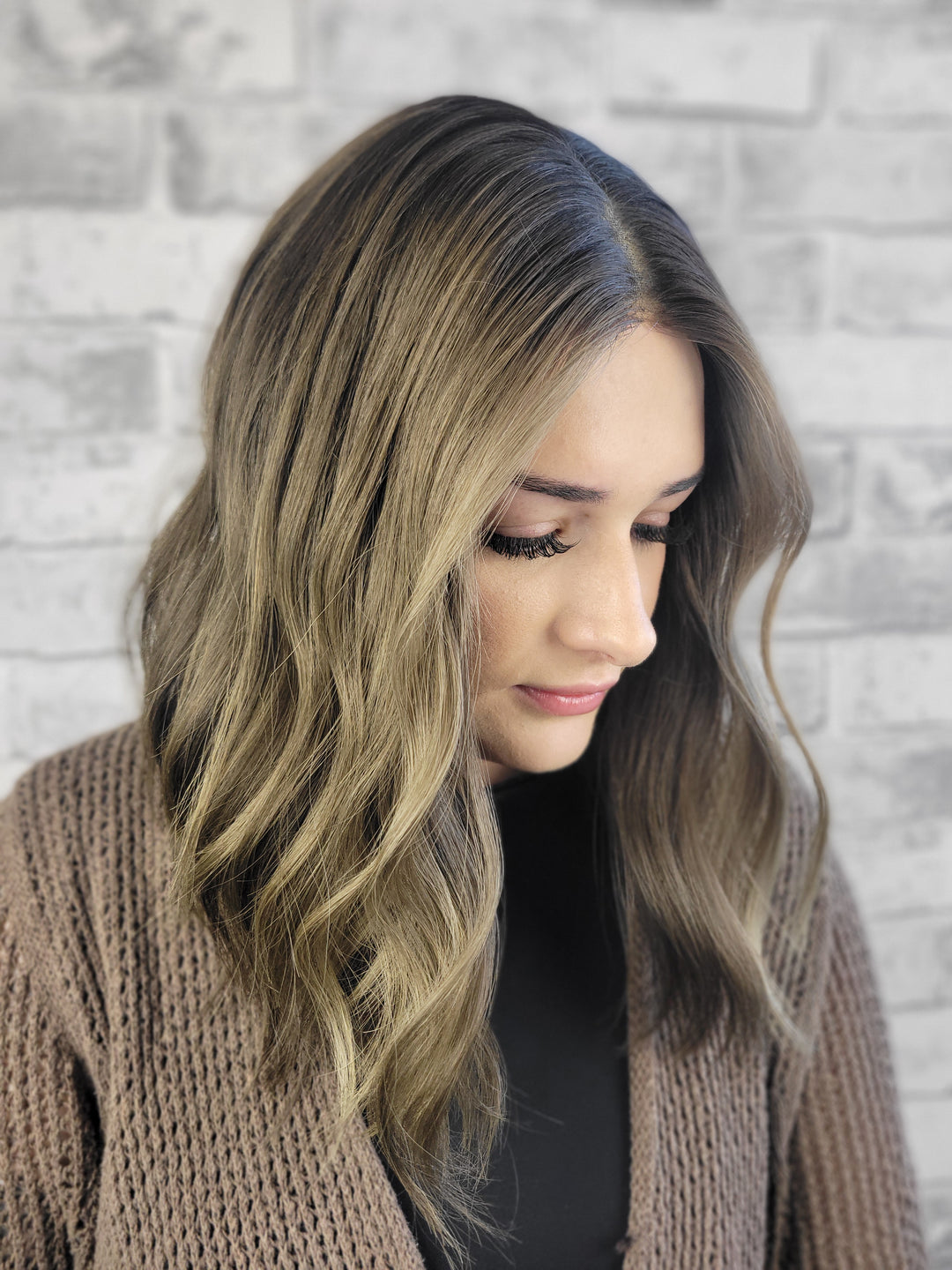 16" Closed Lace Topper - Mocha Mousse  (8x8)