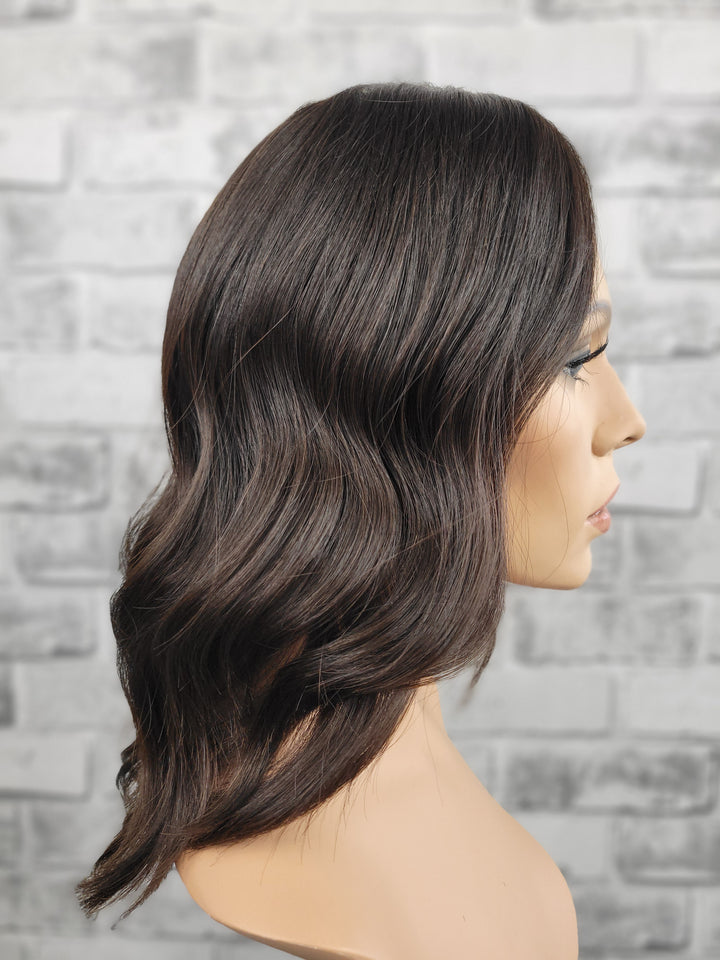 15" Closed Lace Topper - Darkest Brown (8x8)