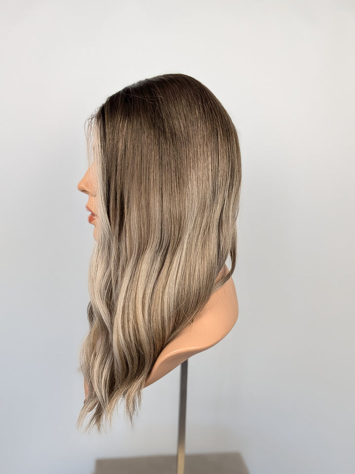 18" Lux Lace Wig - Shadowed Sterling Blonde (M)