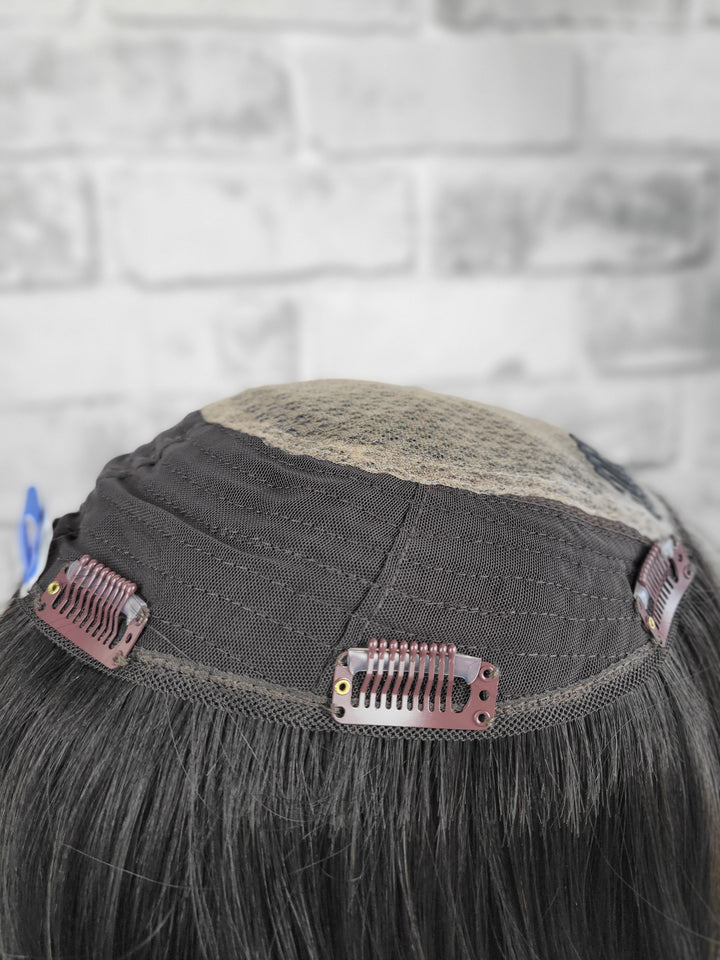 16" Closed Lace Topper - Natural Black (8x8)