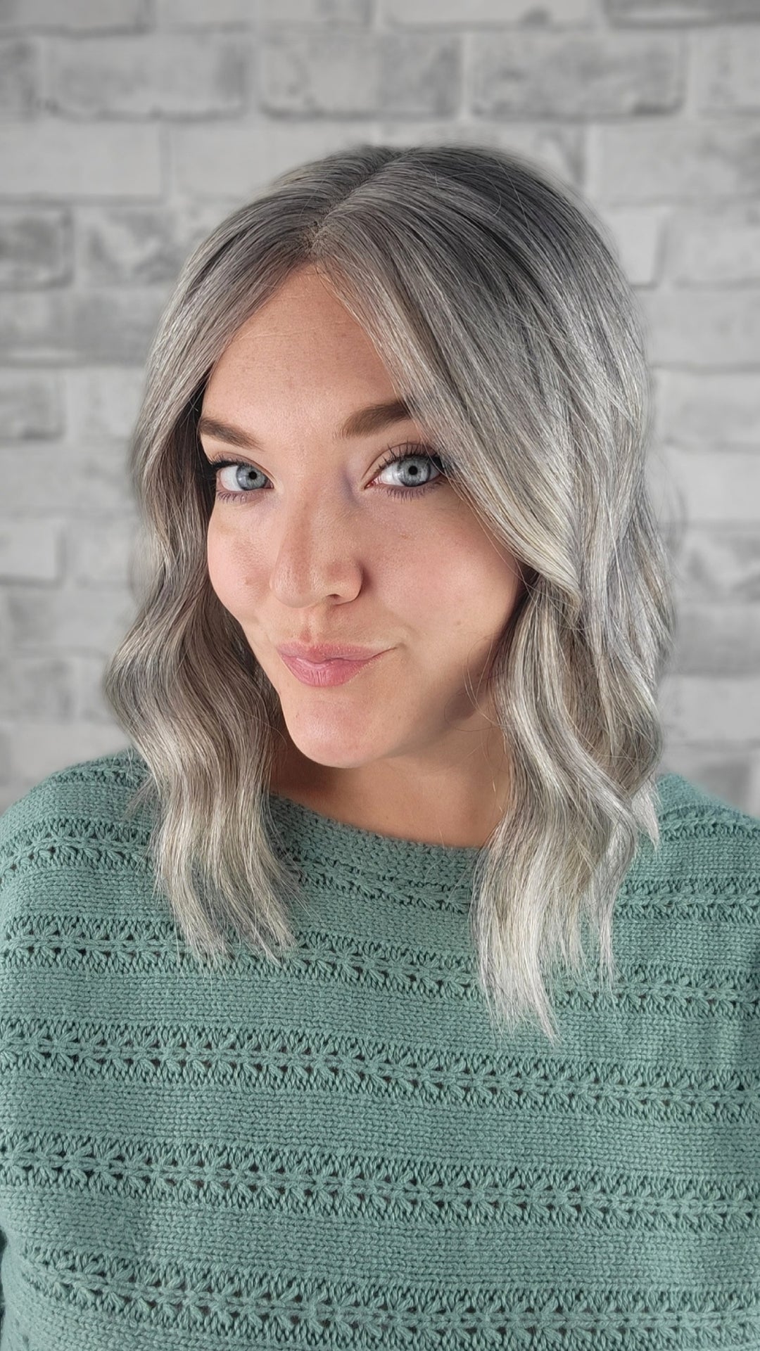 14" Closed Lace Topper - Salt 'n' Pepper (6x6)