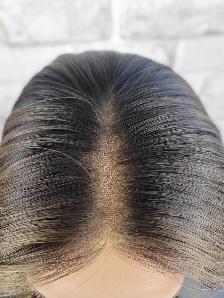 16" Closed Lace Topper - Mocha Mousse  (8x8)