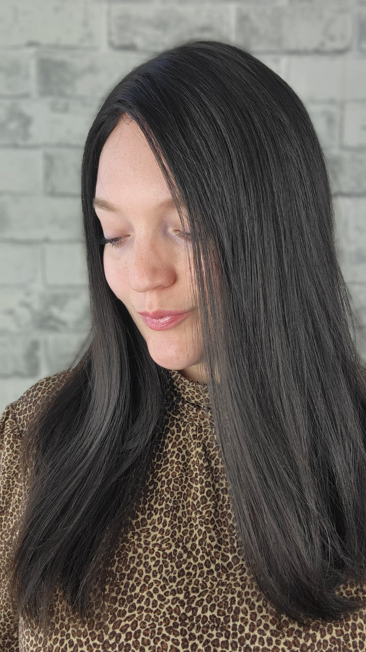 19" Closed Lace Topper - Natural Black (8x8)