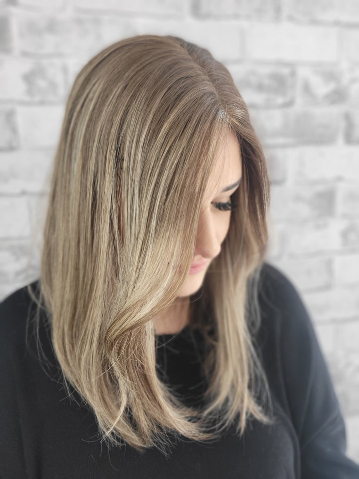 16" Closed Lace Topper - Dawnlight Bronde  (8x8)