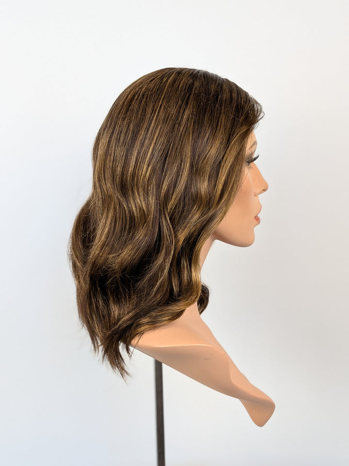 15" Lux Lace Wig Virgin Slavic - Golden Hickory Brunette (M)