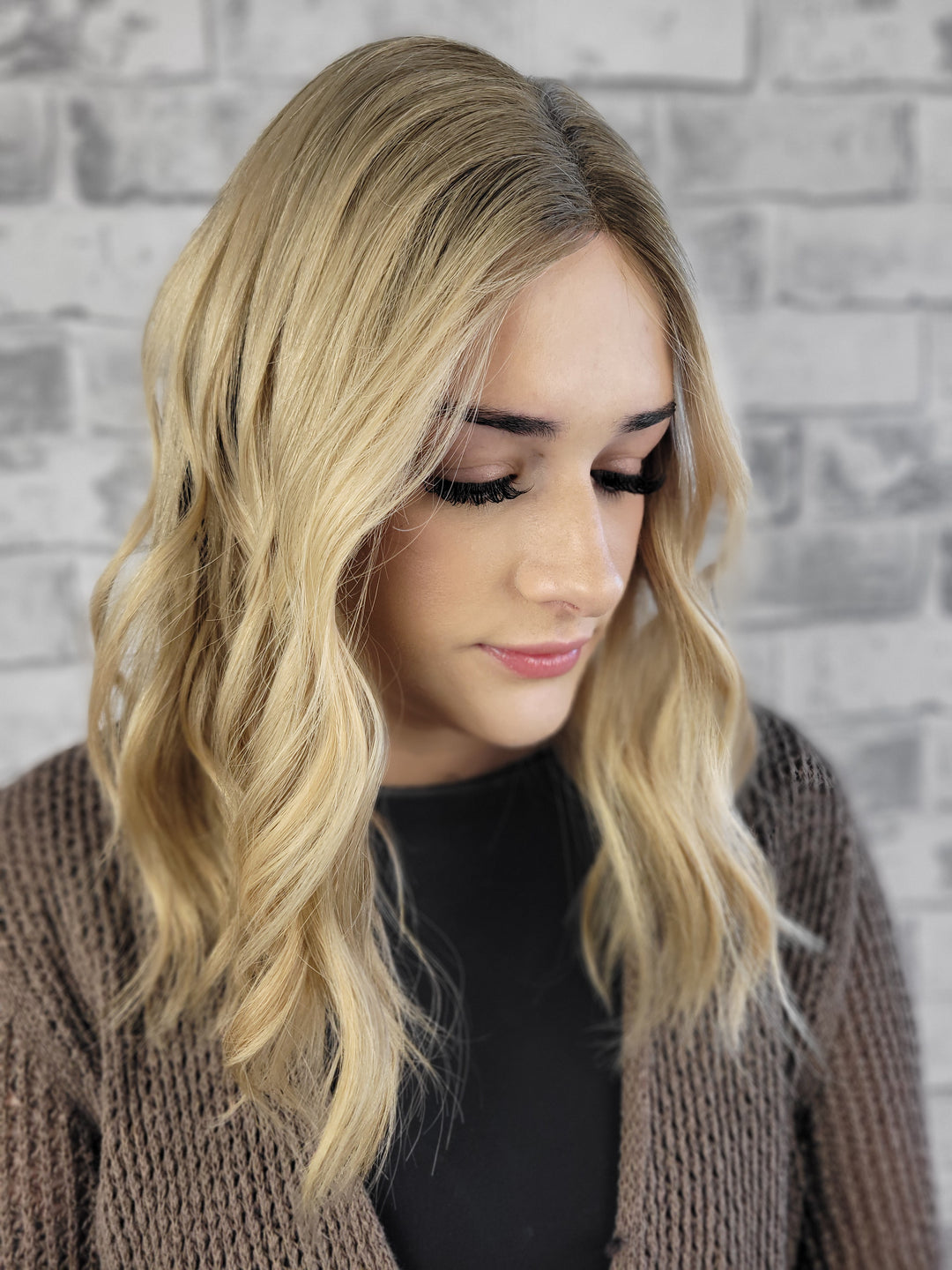 16" Closed Lace Topper - Warm Moscato (8x8)