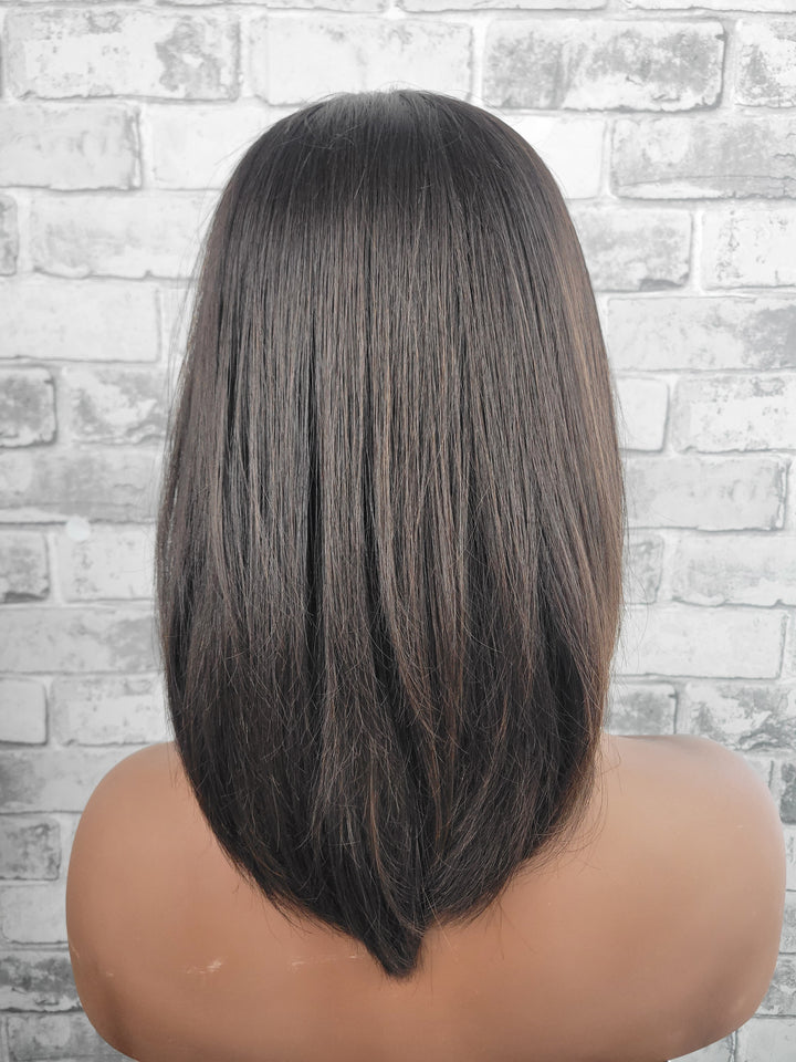 15" Lux Lace Wig - Darkest Brown (S)