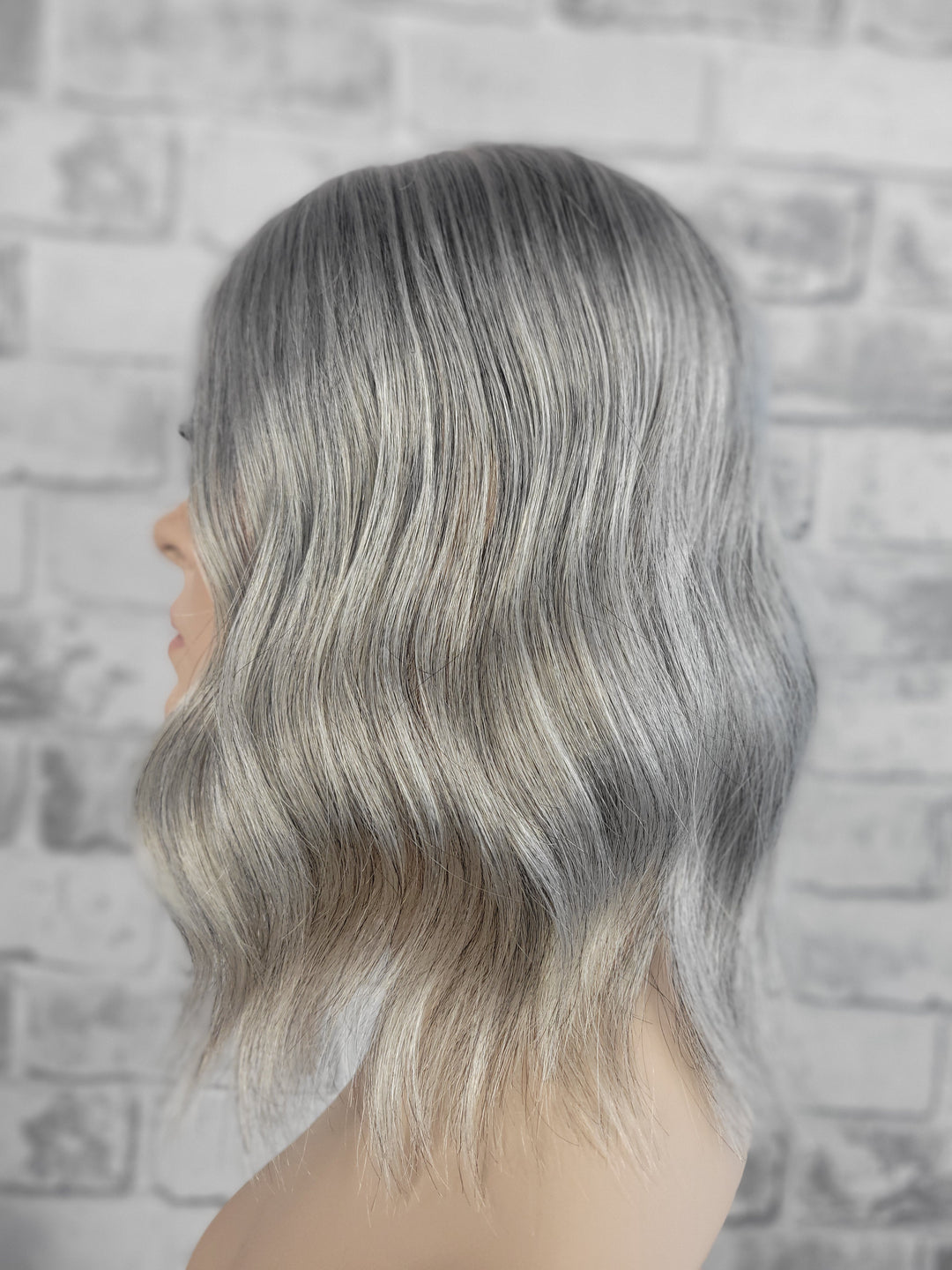 14" Closed Lace Topper - Salt 'n' Pepper (6x6)