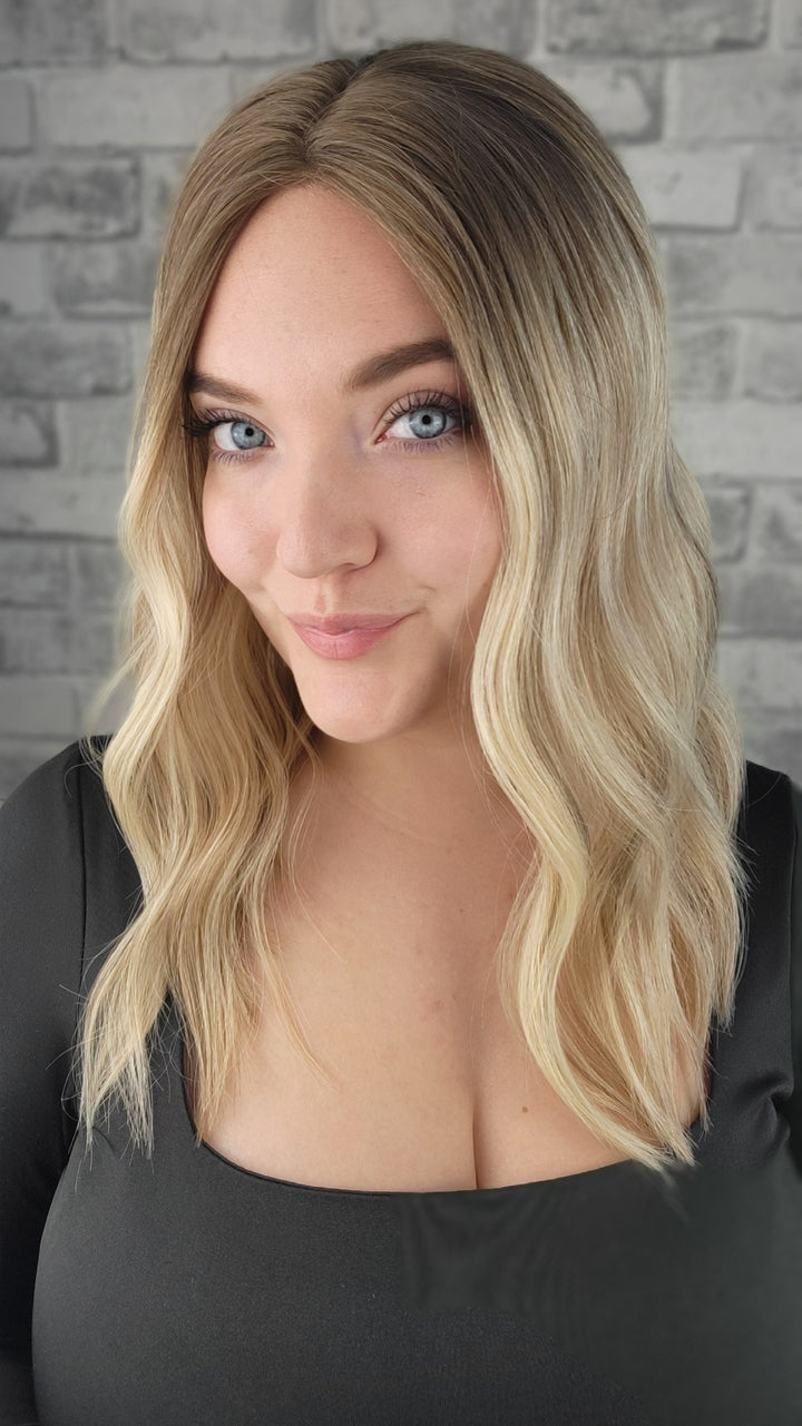 16" Closed Lace Topper - Hay Bale Beige  (8x8)