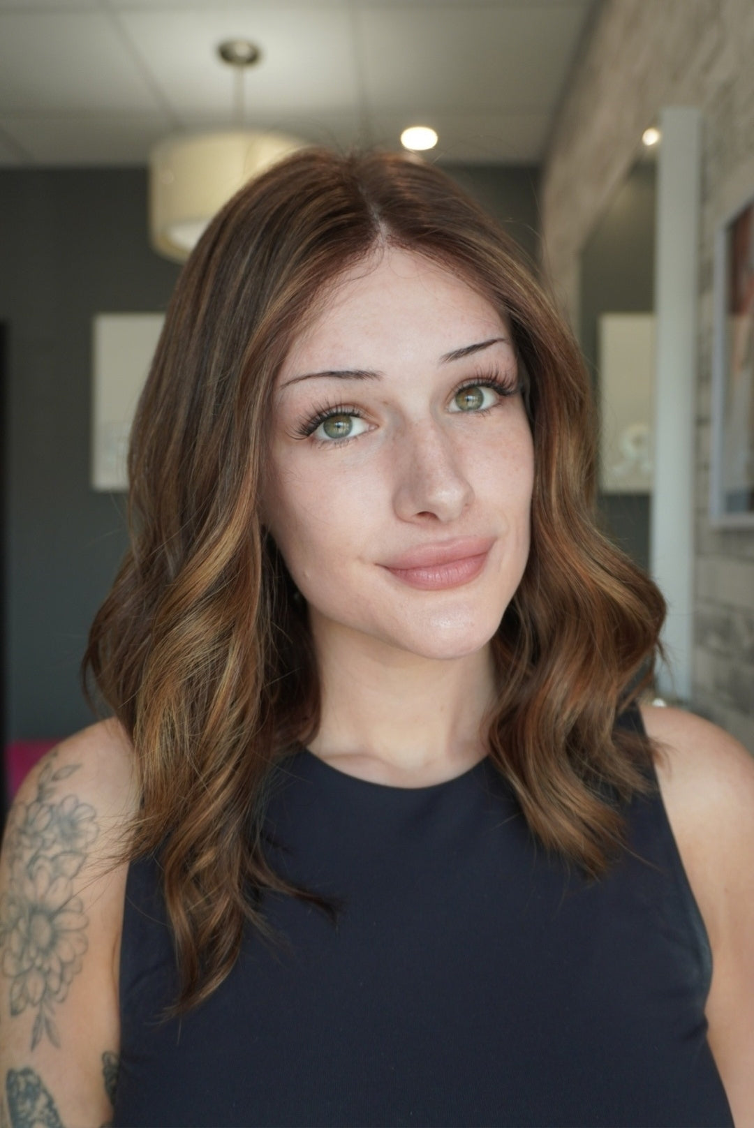 15" Lux Lace Wig Virgin Slavic - Golden Hickory Brunette (M)