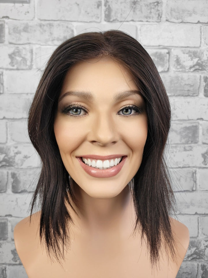 12" Closed Lace Topper - Darkest Brown (8x8)