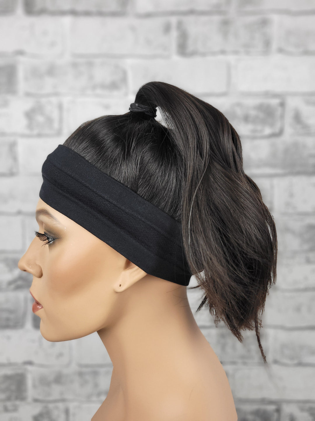20" NEW Sport Pony Wig - Natural Black (M)