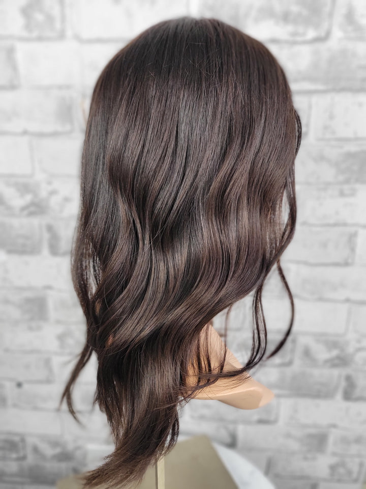 18" Closed Lace Topper - Darkest Brown (8x8)