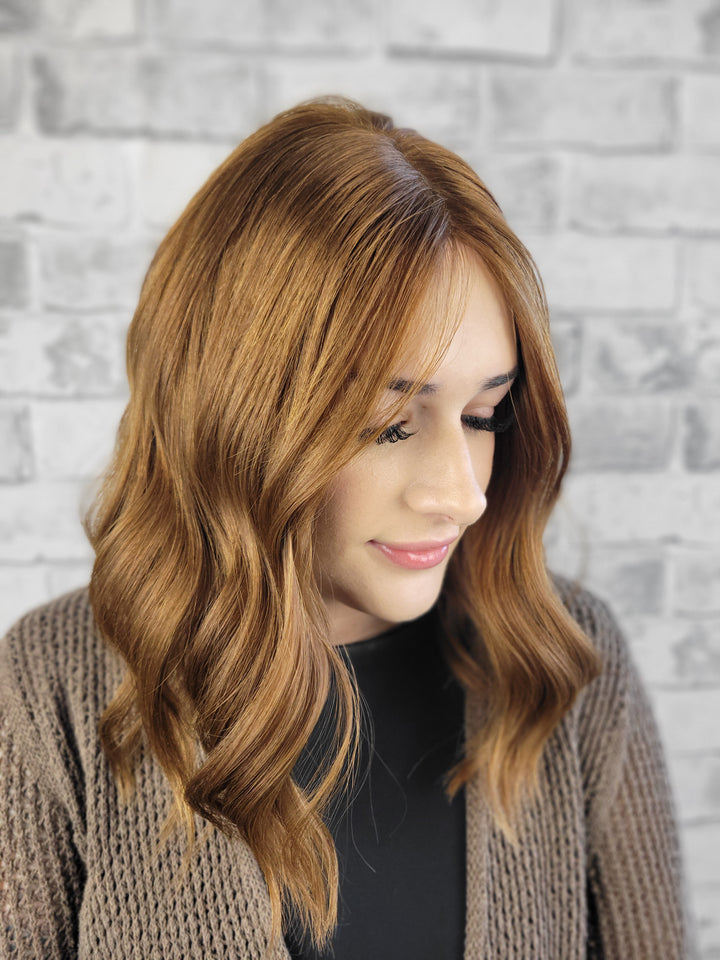 15" Closed Lace Topper -  Copper Melt (8x8)