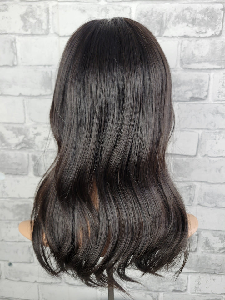 16" Closed Lace Topper - Natural Black (8x8)