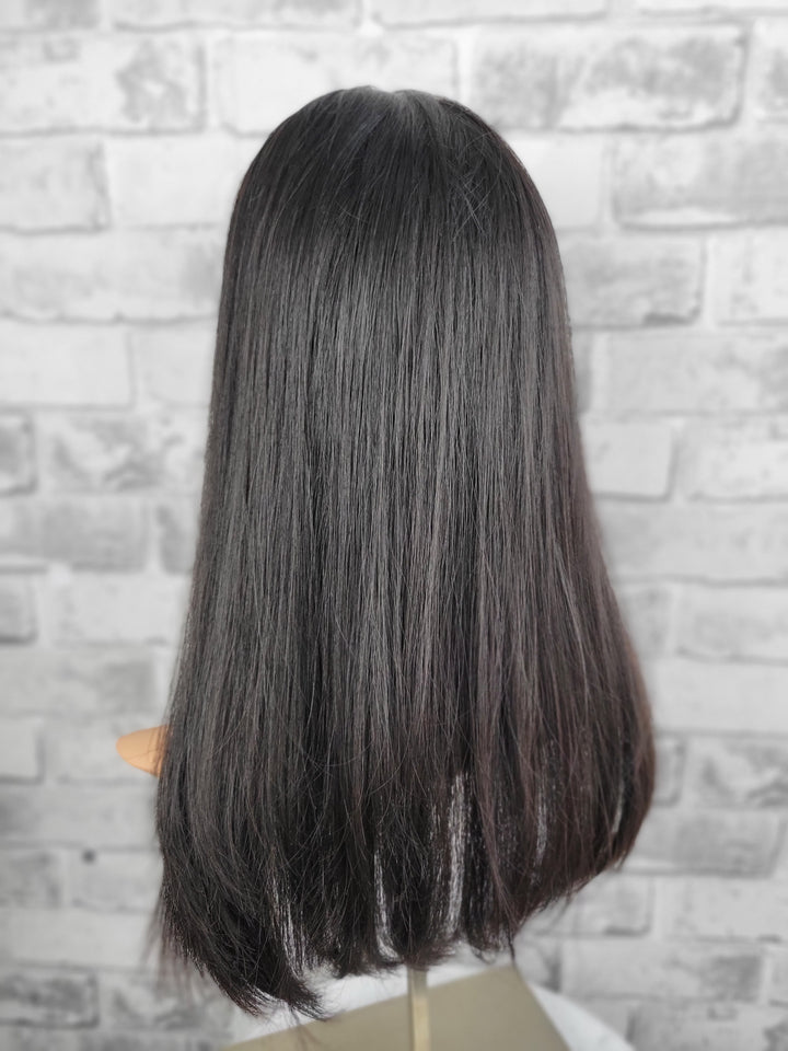 19" Closed Lace Topper - Natural Black (8x8)