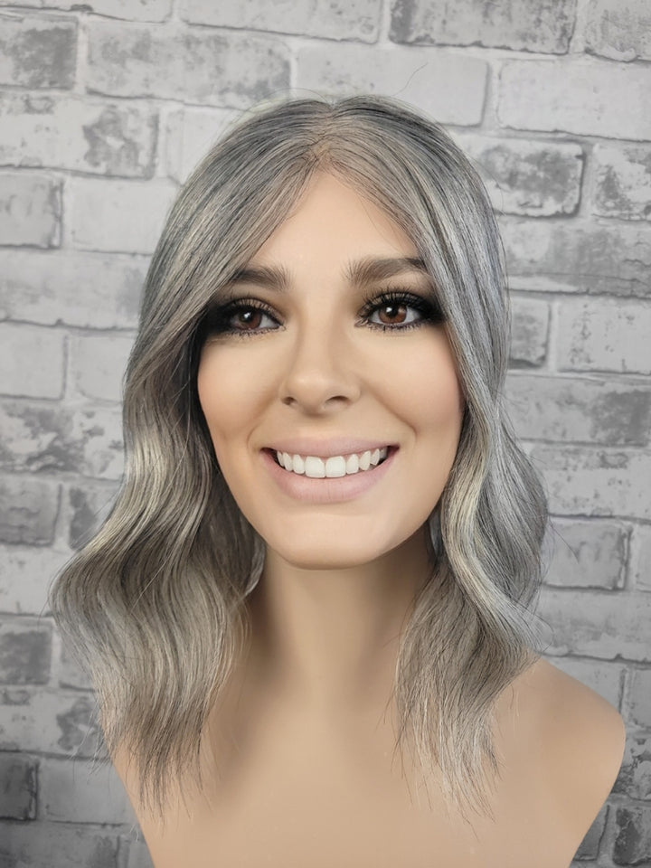 14" Closed Lace Topper - Salt 'n' Pepper (6x6)