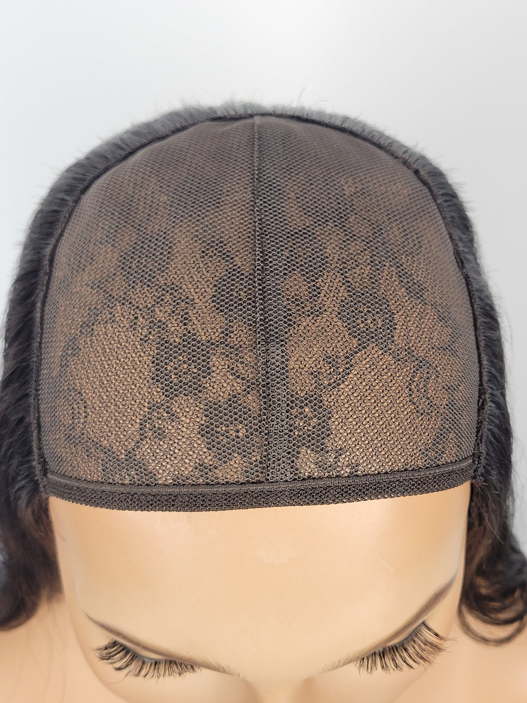21" Hat Fall Wig - Darkest Brown (M)
