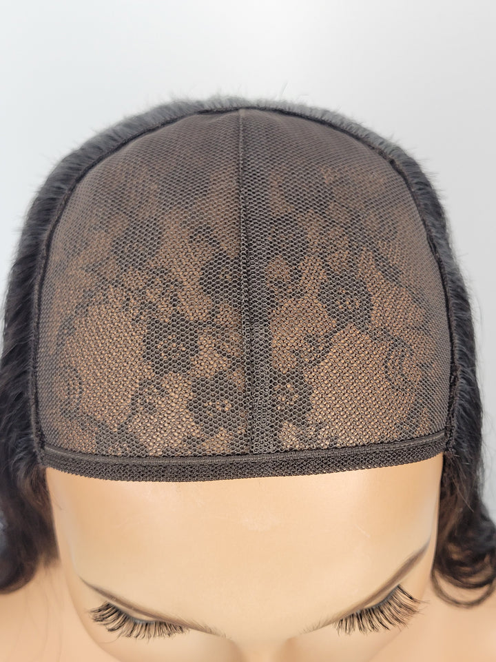 21" Hat Fall Wig - Darkest Brown (M)