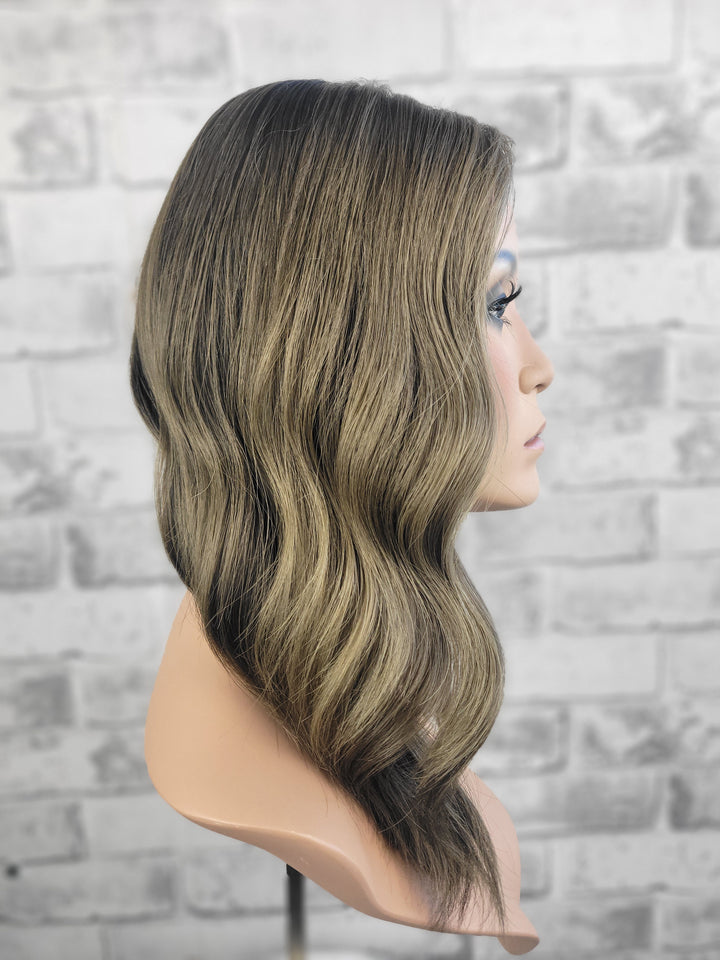 16" Closed Lace Topper - Mocha Mousse  (8x8)