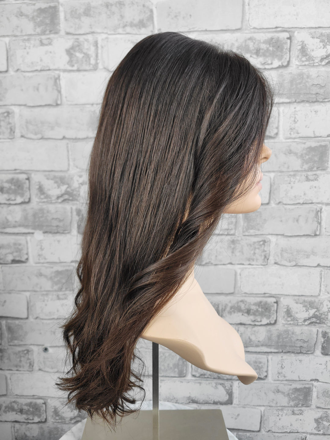 19" Lux Lace Wig Virgin Slavic - Darkest Brown Wave (M)