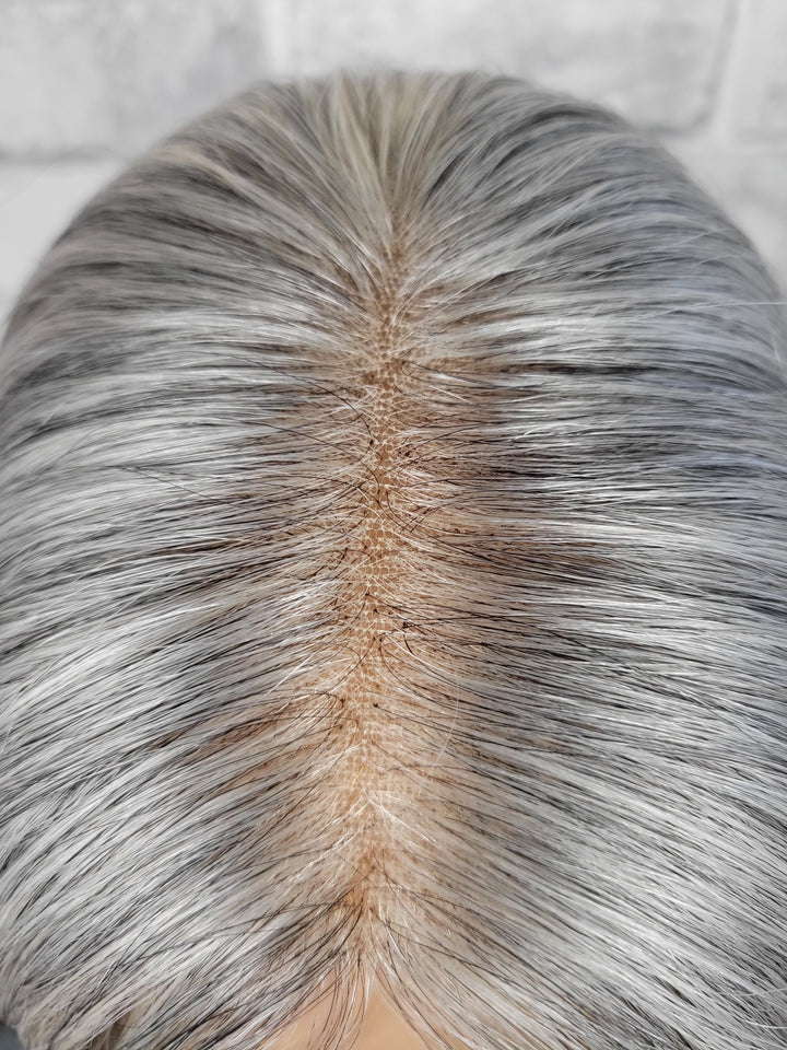 12" Closed Lace Topper - Salt 'n' Pepper (8x8)